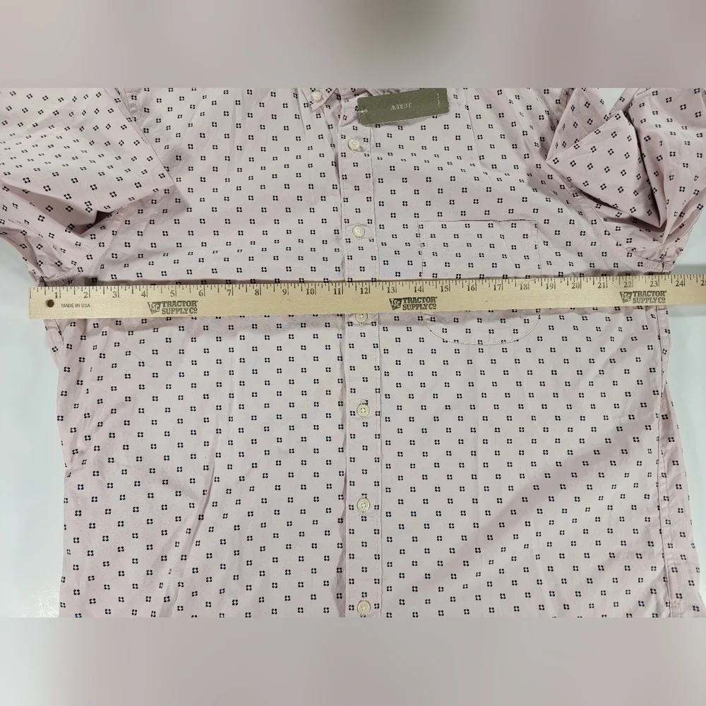 NEW J. Crew Button Shirt Classic Stretch Floral Secret Wash Cotton Poplin Mens L